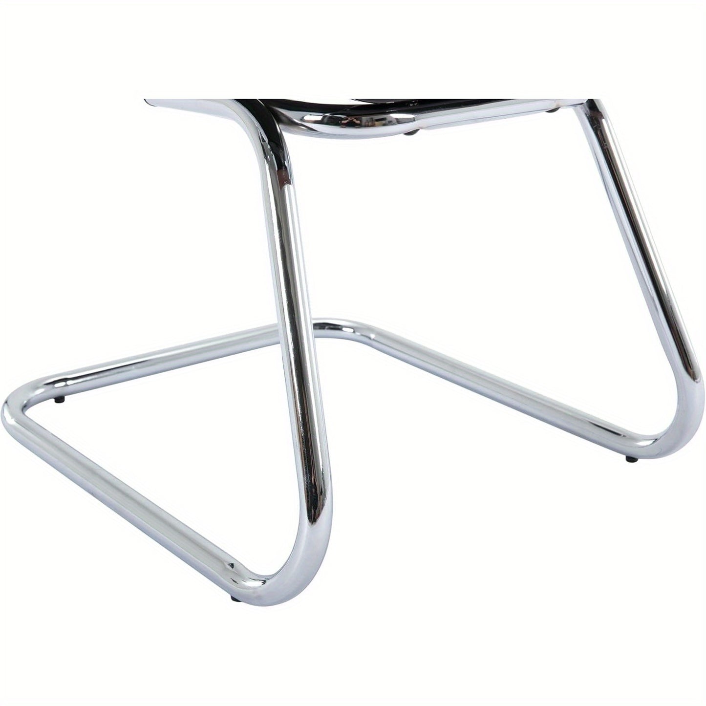 Set Of 2 Features A Minimalist Office Chair With A Diamond Grid Design On The Back, Equipped With Armrests And A Chrome Metal Base For Home Work, Suitable For Meeting Rooms\u002Fwaiting Rooms