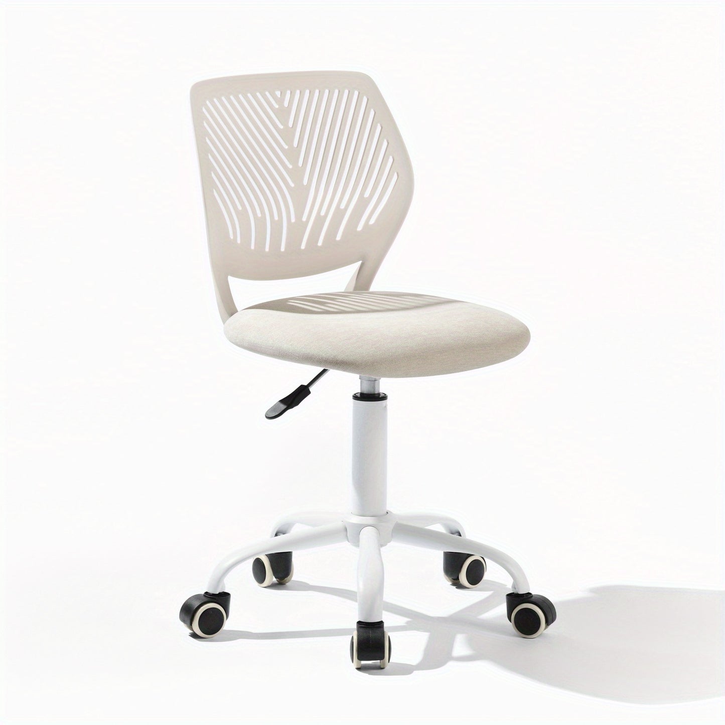 Homy Casa Compact Armless Office Chair, Adjustable Swivel Task Chair with Soft Cushion, Available in 7 Colors - Perfect for Home Office, Workspace, Bedroom, Study or Vanity