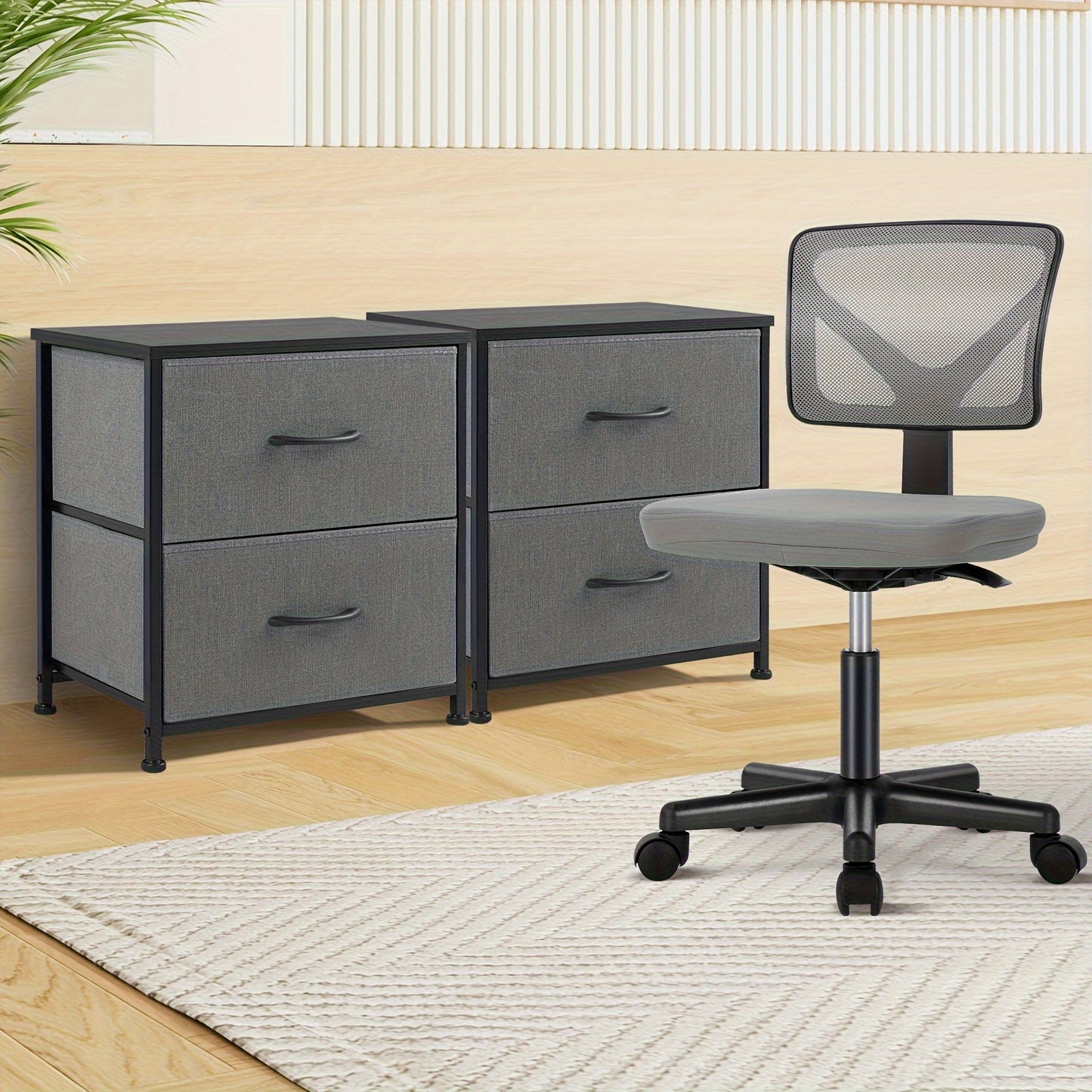 Low Back Mesh Armless Office Chair, Swivel Rolling Computer Chair Armless with Lumbar Support, Suitable for Bedroom Living Room Study Room Etc., Buy Individually Or in Combination, Choose According to Your Needs