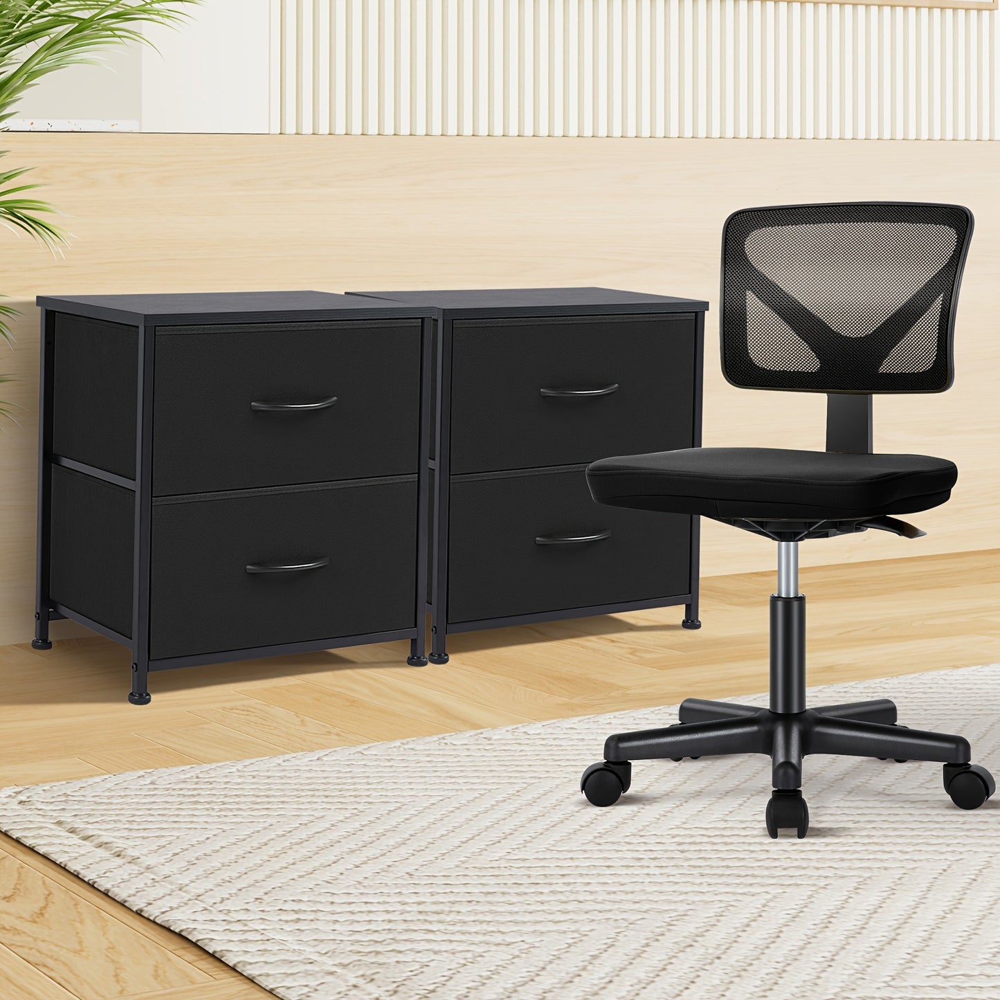 Low Back Mesh Armless Office Chair, Swivel Rolling Computer Chair Armless with Lumbar Support, Suitable for Bedroom Living Room Study Room Etc., Buy Individually Or in Combination, Choose According to Your Needs