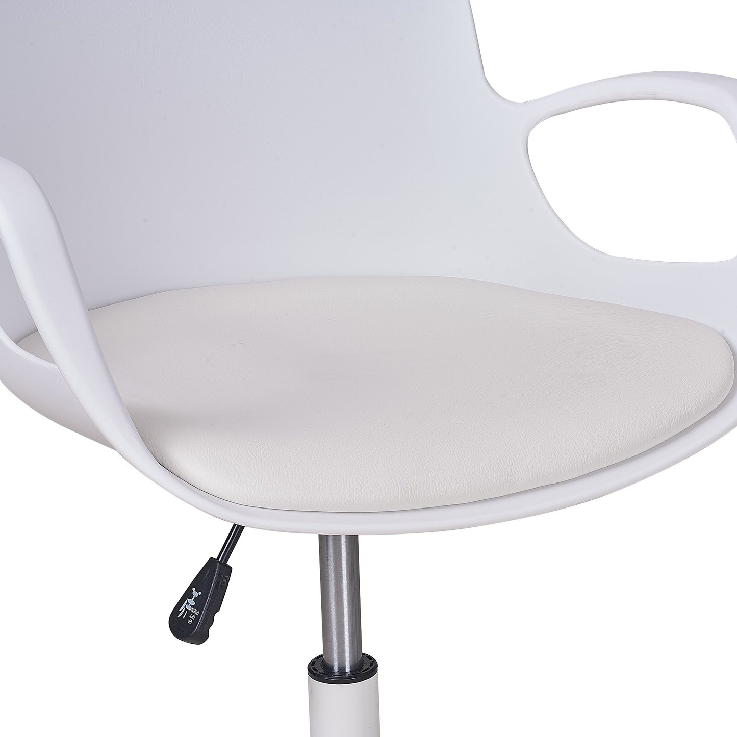 VECELO Height Adjustable Office Chair with Armrests and 360° Swivel Wheels, Mid-Back Chair for Home Office Room