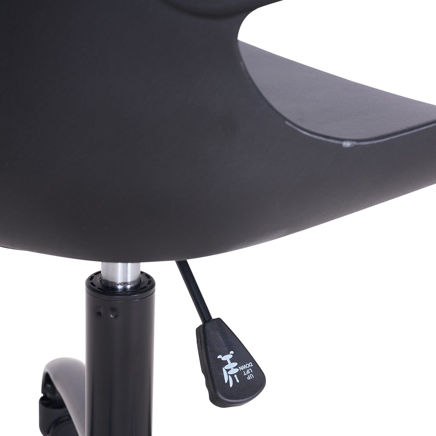 VECELO Height Adjustable Office Chair with Armrests and 360° Swivel Wheels, Mid-Back Chair for Home Office Room