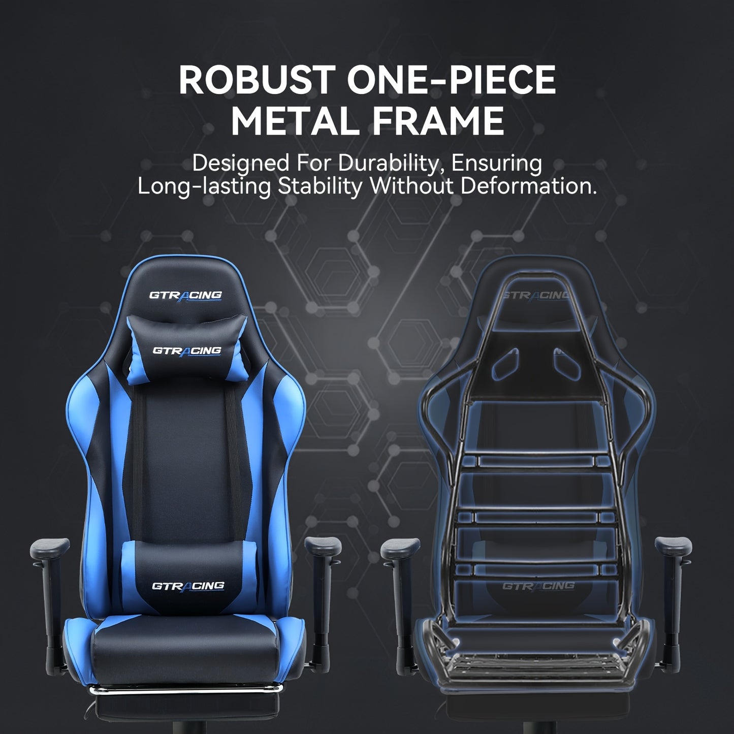 Ergonomic Gaming Chair For Gaming, Streaming, And Office Use - Reclining Esports Chair With Adjustable Height, Headrest & Lumbar Support, Heavy-Duty Design (350-400 Lbs Capacity)