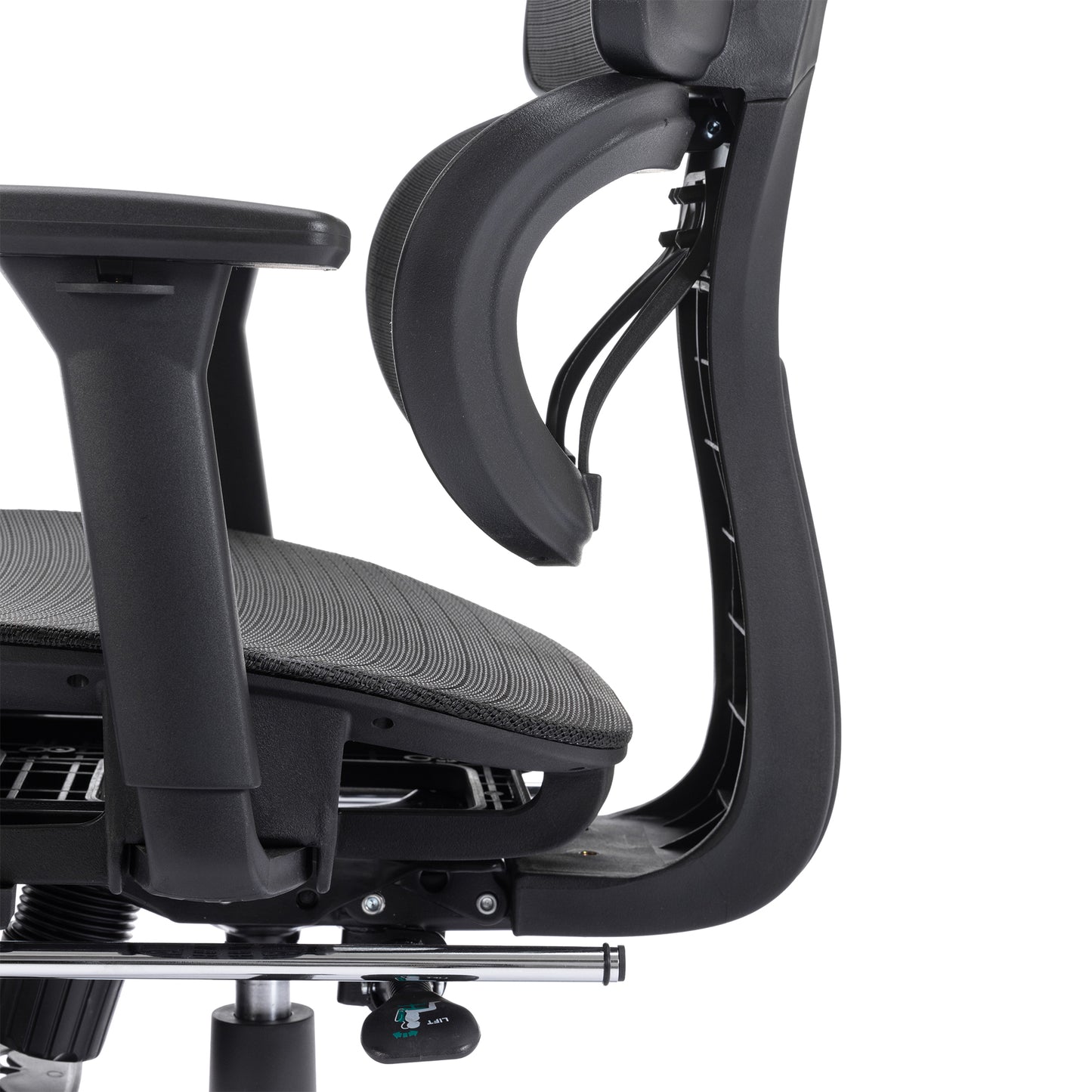 VECELO Ergonomic High Back Mesh Office Chair with Retractable Footrest, Backrest Tilt Function Adjustable, Black