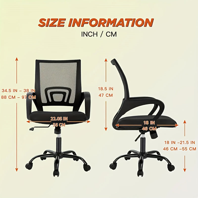 Ergonomic Office Chair Desk Chair Mesh Computer Chair Task Rolling Swivel Chair Back Support Modern Executive Adjustable Chair