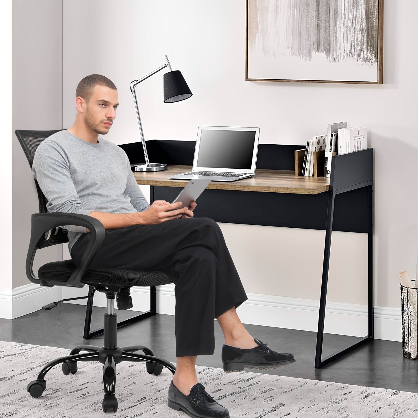 Ergonomic Office Chair Desk Chair Mesh Computer Chair Task Rolling Swivel Chair Back Support Modern Executive Adjustable Chair