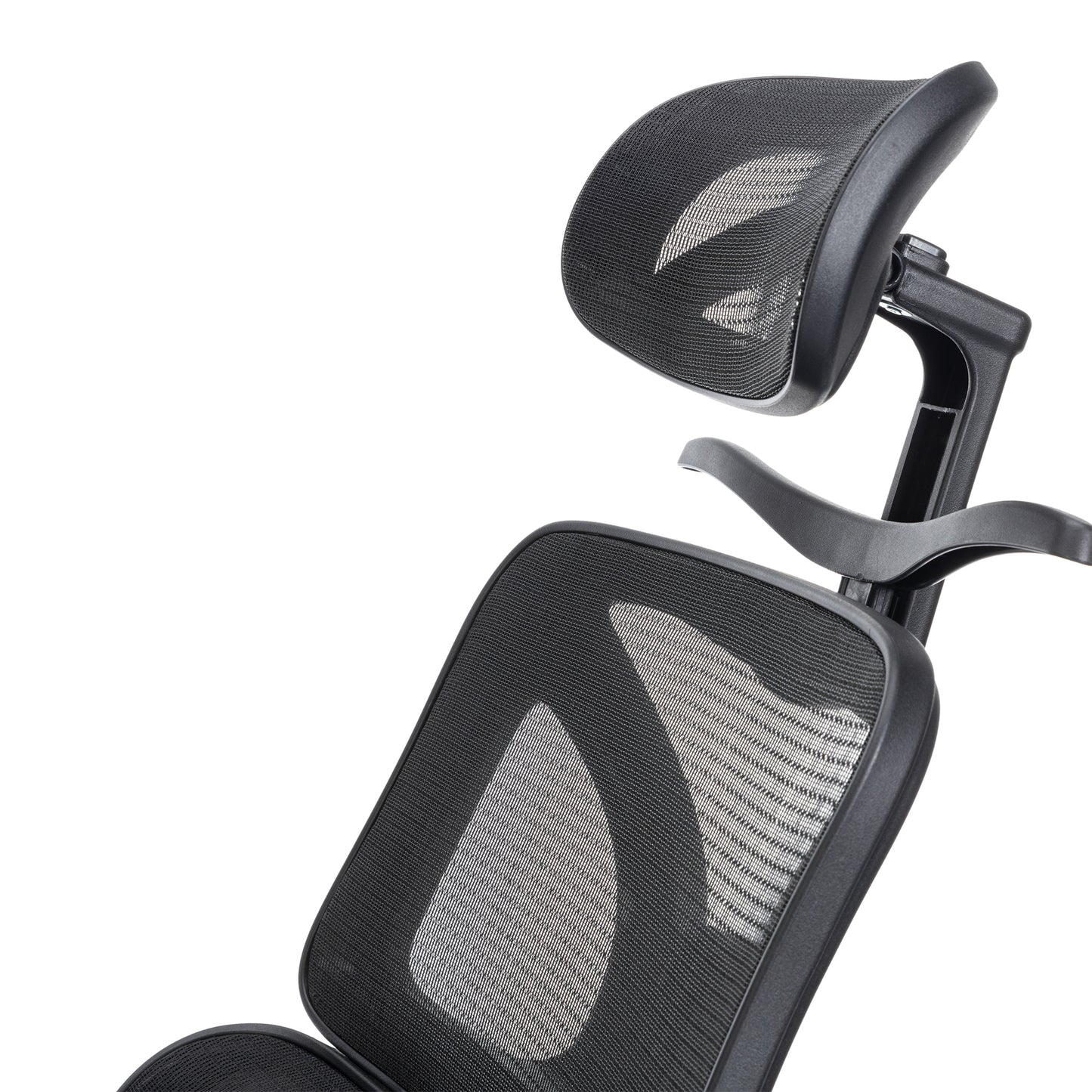 VECELO Ergonomic High Back Mesh Office Chair with Retractable Footrest, Backrest Tilt Function Adjustable, Black