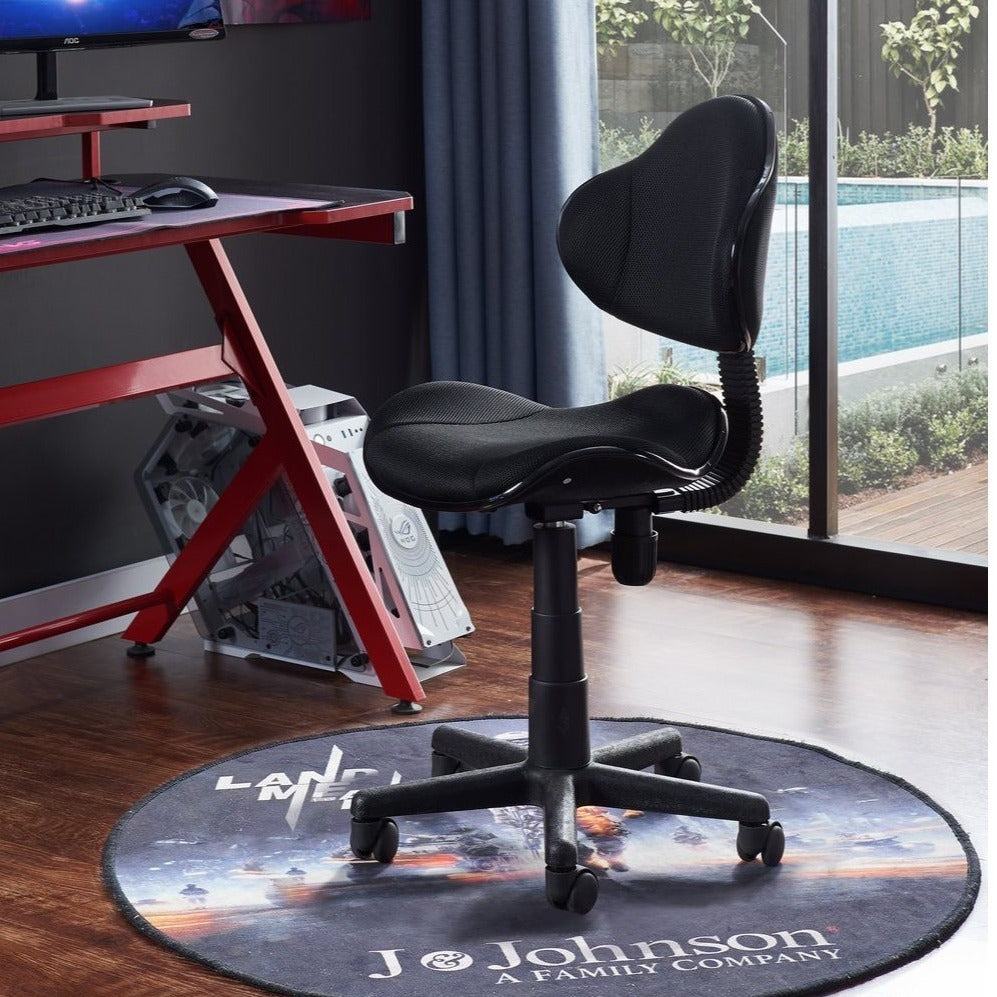 JJS Home Office Low Back Computer Executive Chair, Ergonomic Mesh Chair with Extra Large Base and Pads,