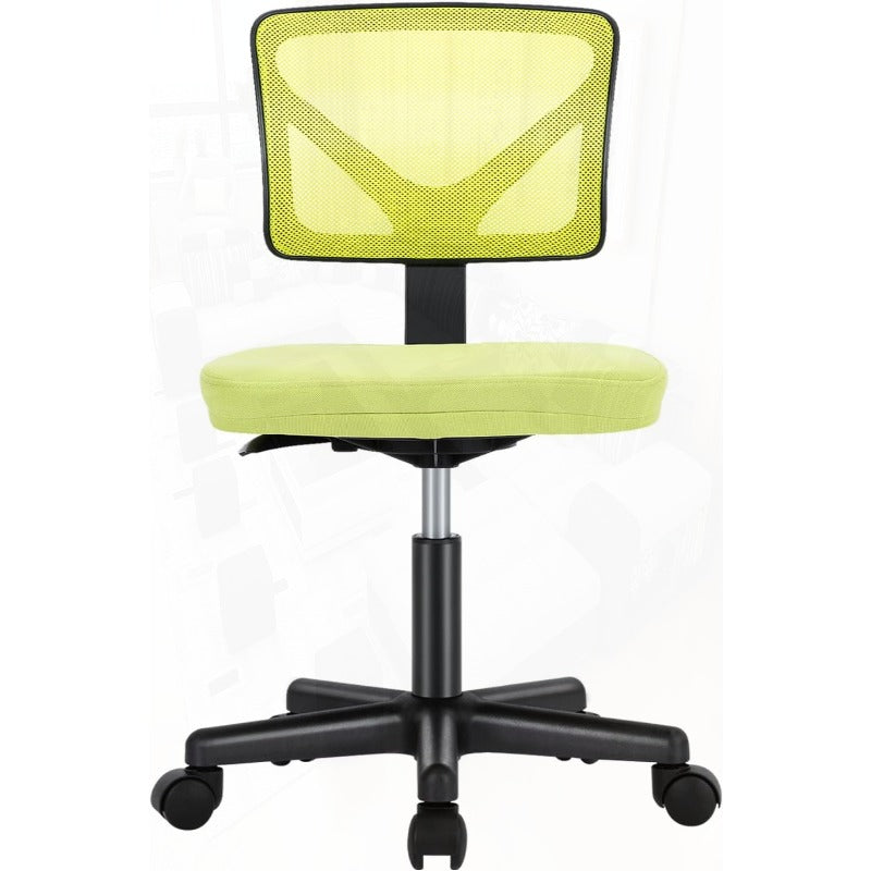 Office Computer Desk Chair Ergonomic LowBack Mesh Rolling Work Swivel Chairs with Wheels Armless Comfortable Seat Lumbar Support for Home Bedroom Study Student Adults Green