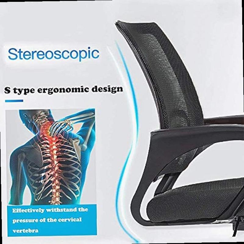 BestOffice Office Chair Ergonomic Cheap Desk Chair Mesh Computer Chair Lumbar Support Modern Executive Adjustable Stool Rolling Swivel Chair for Back Pain Black