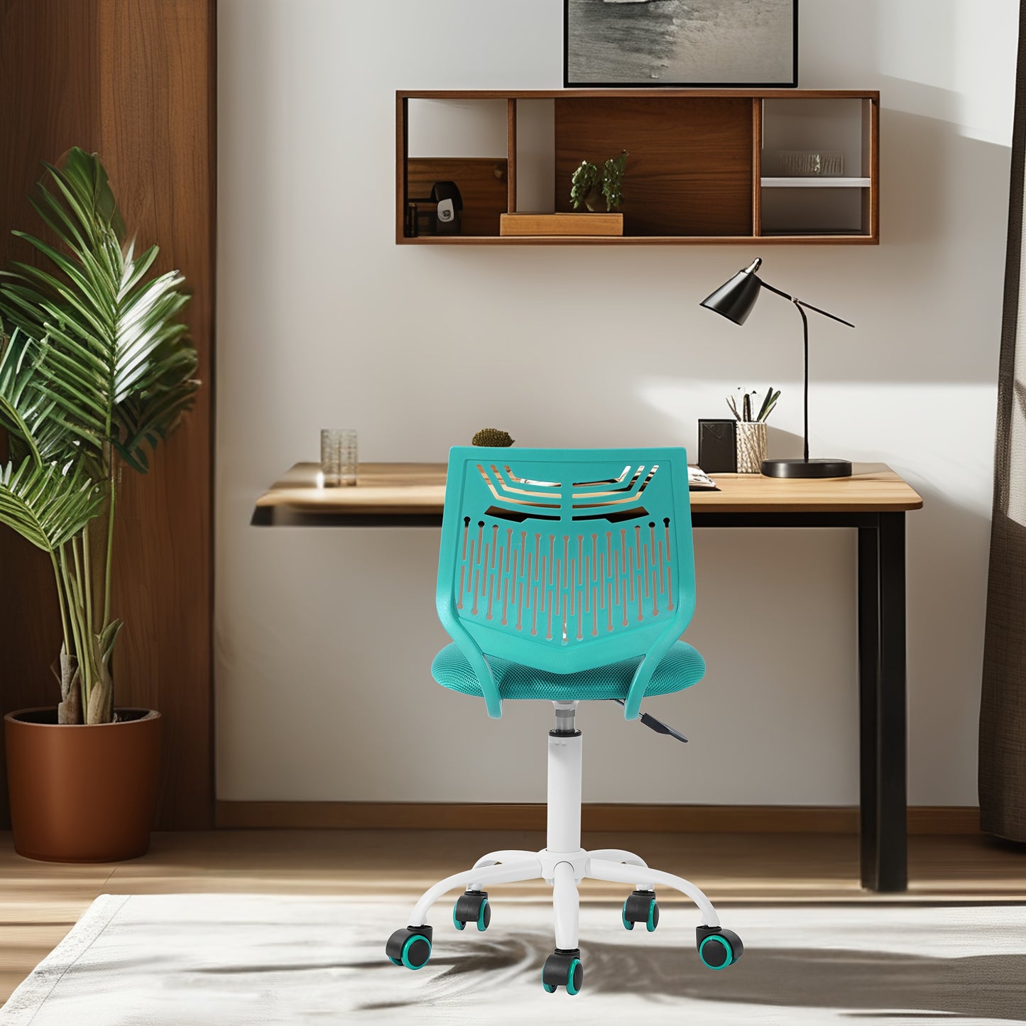Ergonomic Modern Office Chair with Swivel Seat - Adjustable Height, Lumbar Support, Durable Metal Frame - Ideal for Home Office in Bright Pink\u002FPurple\u002FGreen