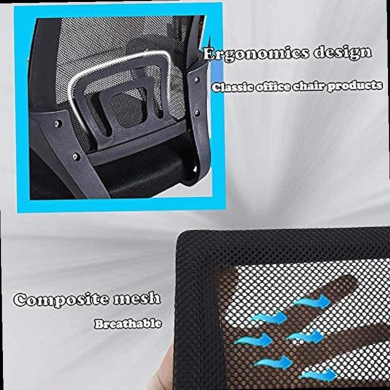 BestOffice Office Chair Ergonomic Cheap Desk Chair Mesh Computer Chair Lumbar Support Modern Executive Adjustable Stool Rolling Swivel Chair for Back Pain Black