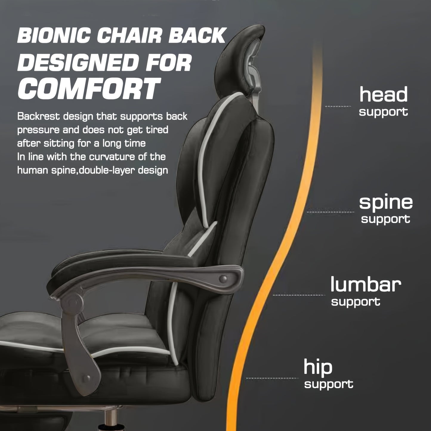 Ergonomic Big & Tall Office Chair - High Back Gaming Chair with Adjustable Height, Swivel Base, Lumbar Support & Foot Rest - White with Pink Accents, Metal Frame, Memory Foam Cushion for Comfort, Desk Chair