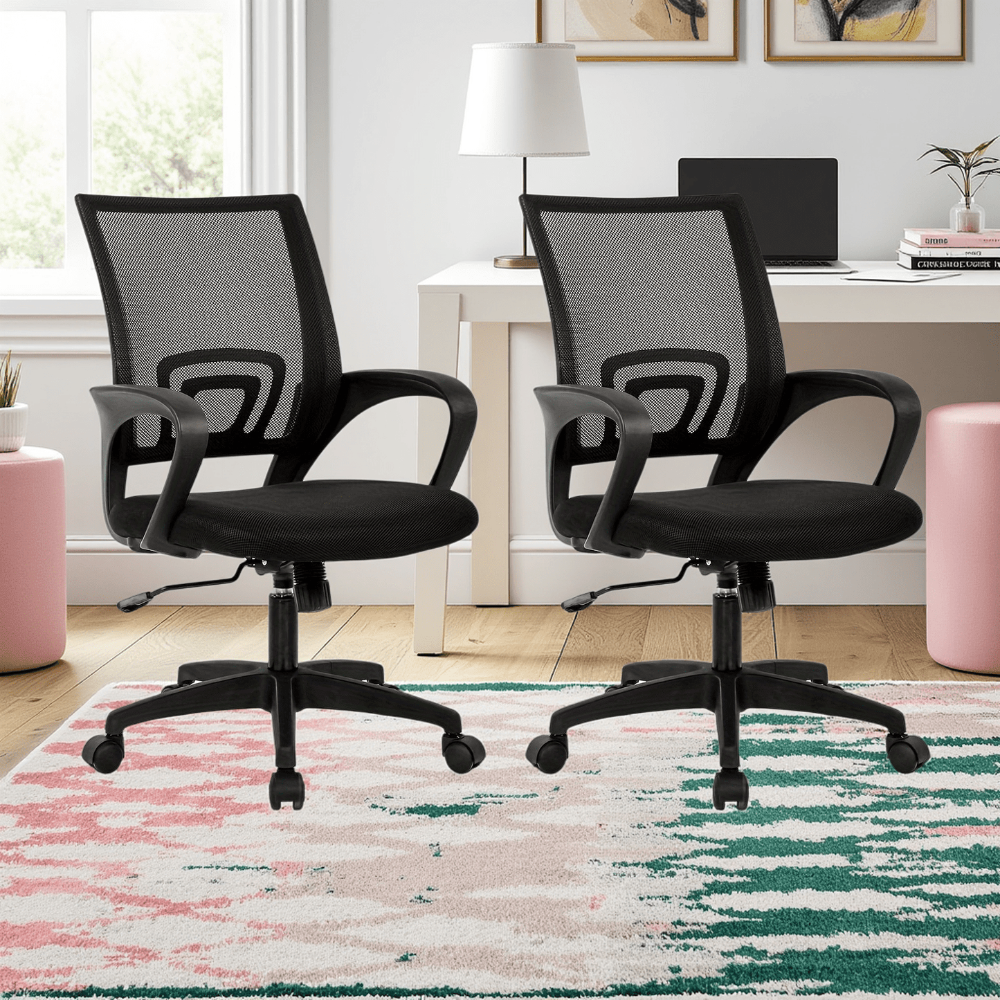 2 Pack, Office Chair Computer Desk Task Chair Mesh Computer Chair Back Support Modern Executive Adjustable Chair for Men Women