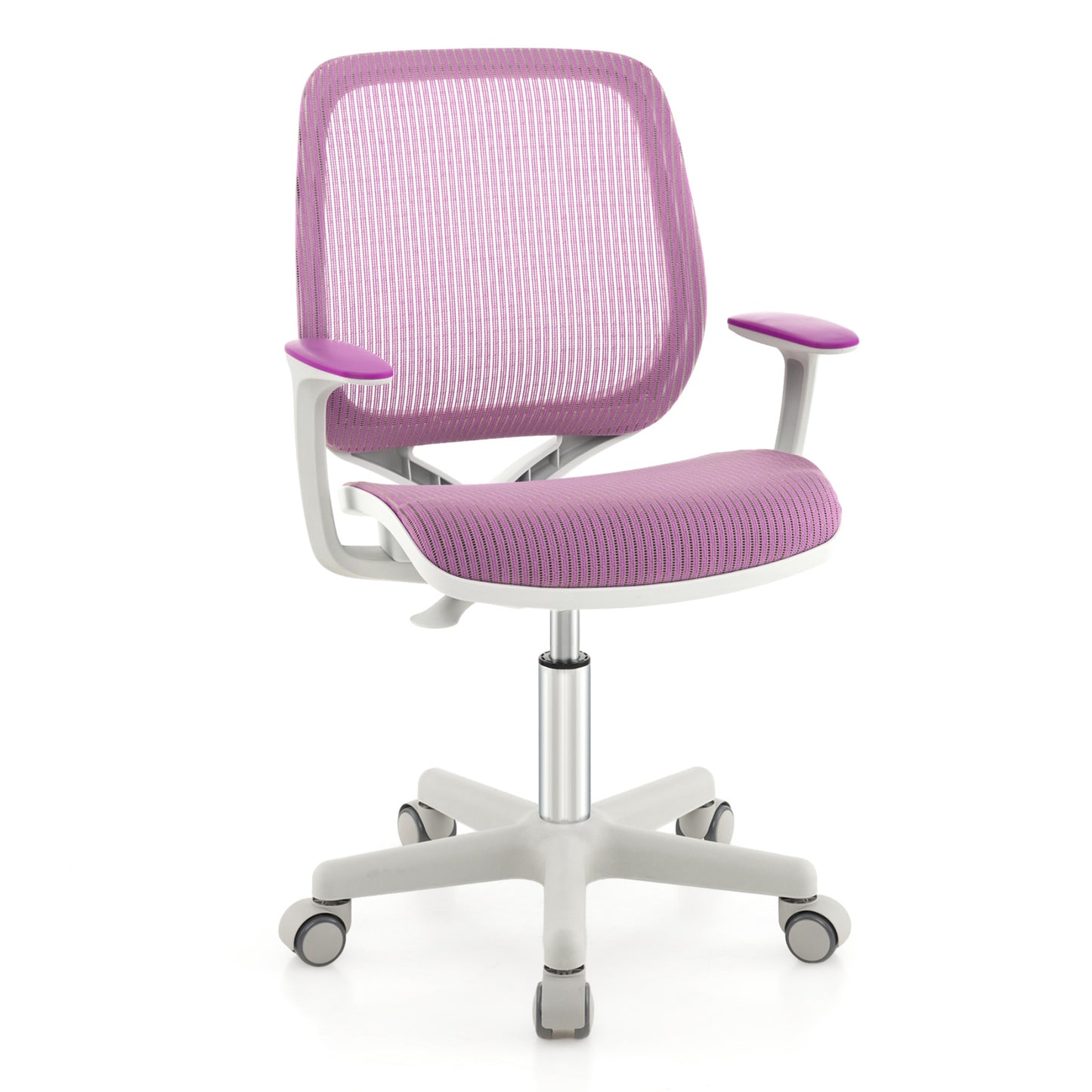 LIFEZEAL Desk Chair Swivel Mesh Computer Chair W\u002F Adjustable Height Purple