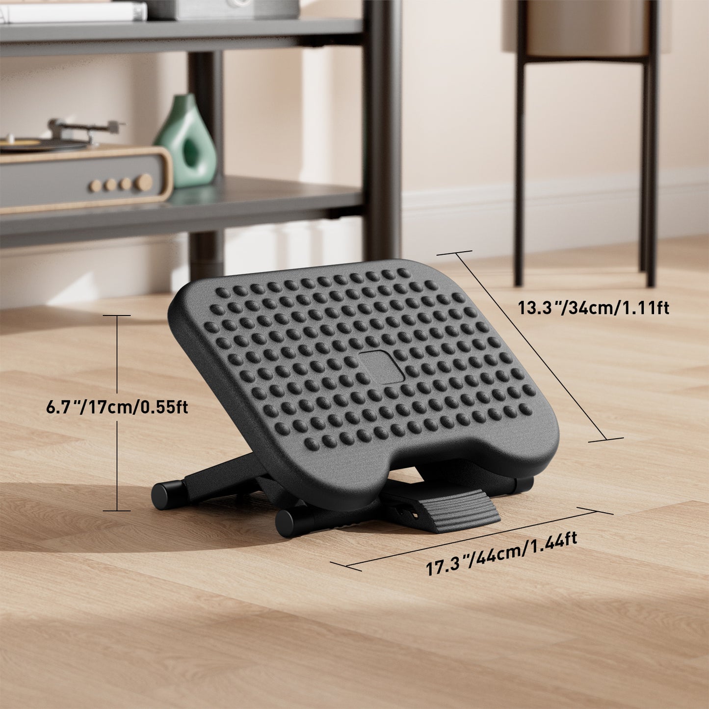 Ergonomic Office Chair, High Back Mesh Wide Seat, Gas Spring Double Monitor Stand, 3 Height Levels Under Desk Footrest, Perfect Match For Office With Multiple Choices.