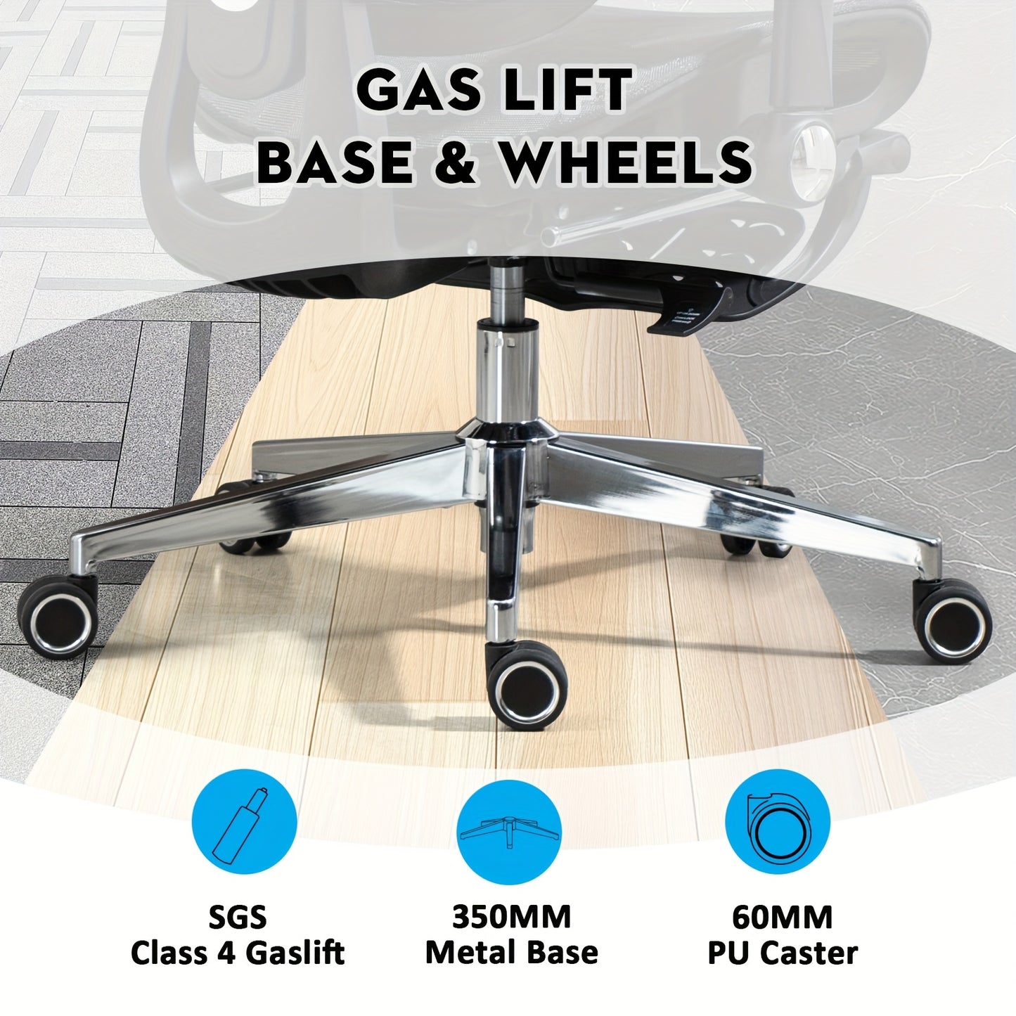 Mesh Ergonomic Office Chair With Footrest, High Back Computer Gaming Chair With Lumbar Support, Back Support, 6D Armrests For Big And Tall Napping Work Chair