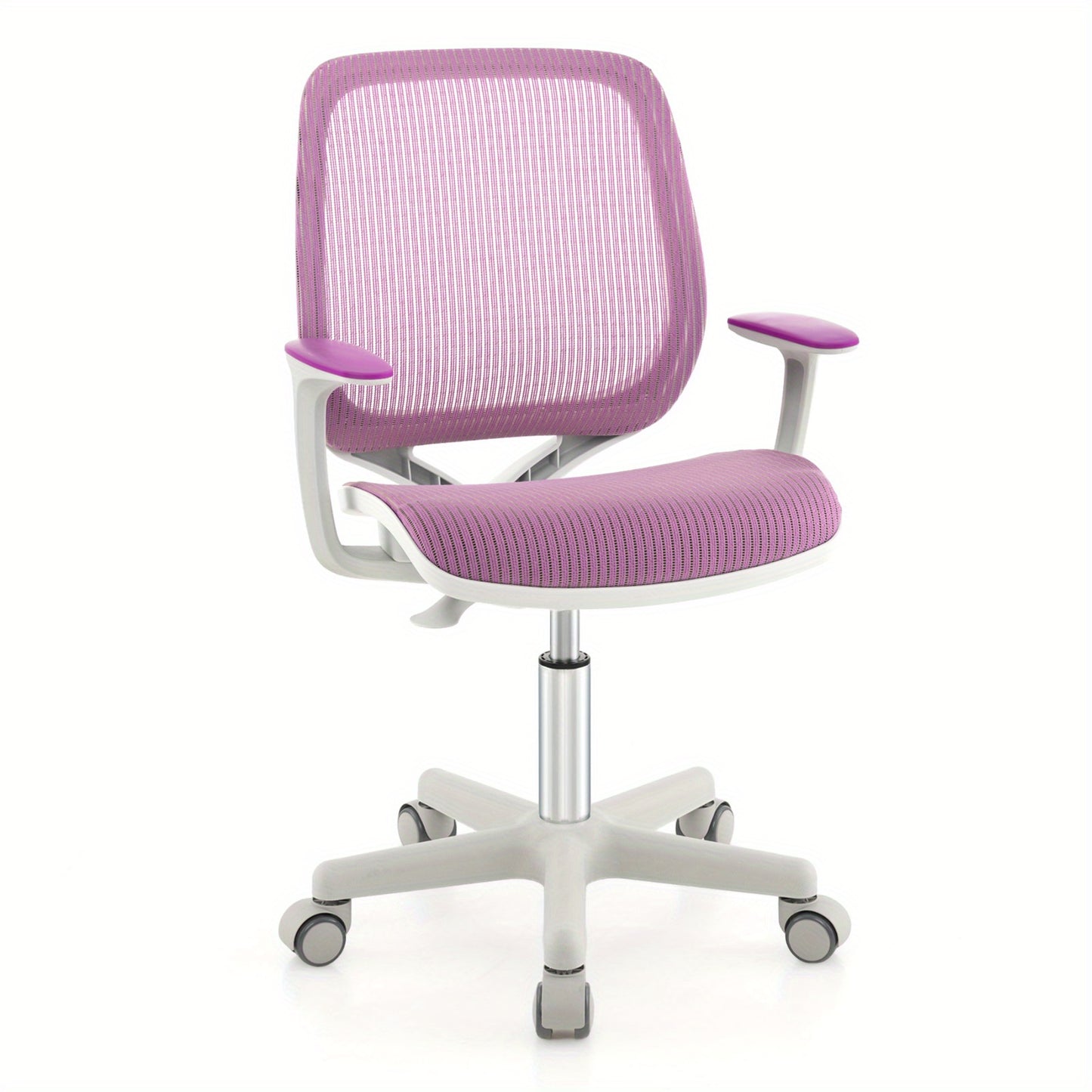 LIFEZEAL Desk Chair Swivel Mesh Computer Chair W\u002F Adjustable Height Purple