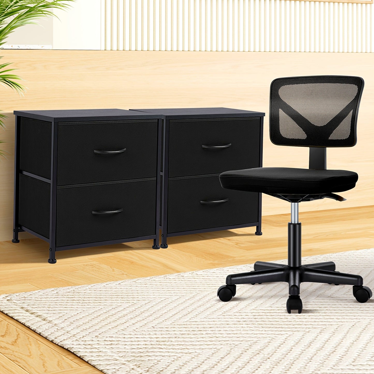 Low Back Mesh Armless Office Chair, Swivel Rolling Computer Chair Armless with Lumbar Support, Suitable for Bedroom Living Room Study Room Etc., Buy Individually Or in Combination, Choose According to Your Needs