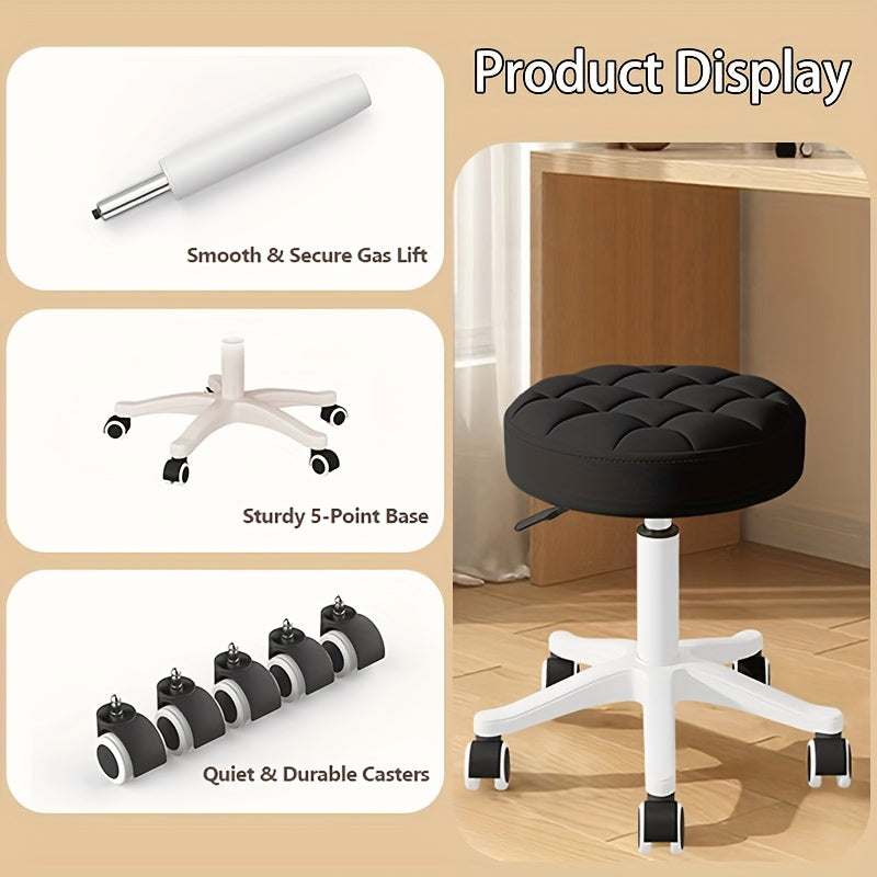 Super Soft Seat Cushion,360° Swive,Height Adjustability,New Upgraded Stool Salon Stool Chair