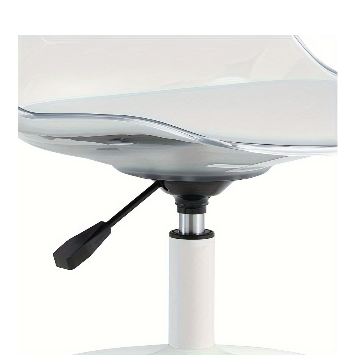 Third-generation office\u002Fgaming chair, Height Adjustable, adjustable 360 ° swivel chair, engineering plastic armless swivel computer chair, suitable for living room, bedroom and office, Transparent, for teenagers, furniture for home, small chairs.