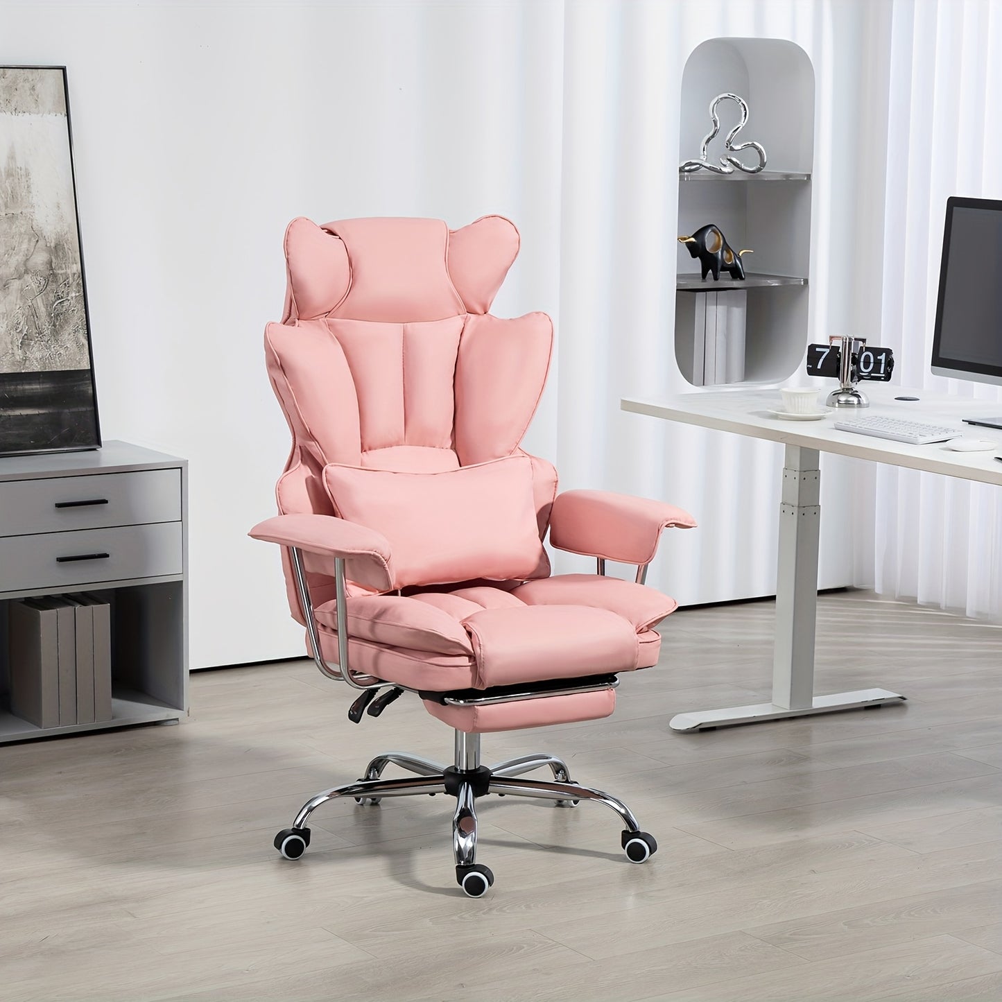 Big And Tall Desk Office Chair 400LBS | Computer Chair With Leg Rest And Lumbar Support, Executive Office Chair