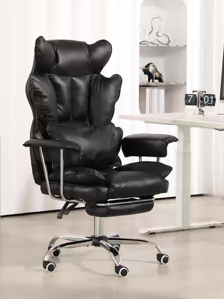 Big And Tall Desk Office Chair 400LBS | Computer Chair With Leg Rest And Lumbar Support, Executive Office Chair